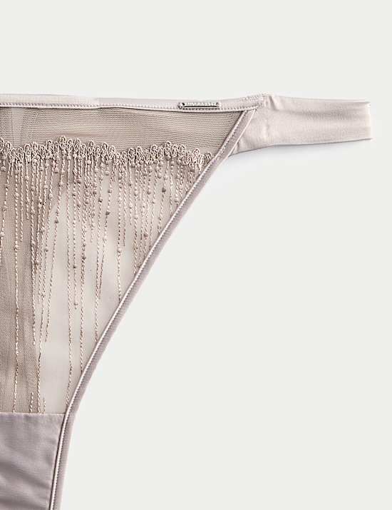 Florence Embroidery Thong