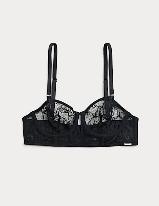 Savannah Lace Wired Longline Balcony Bra (A-E)