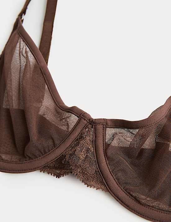 Savannah Lace Wired Demi Cup Bra (A-E)