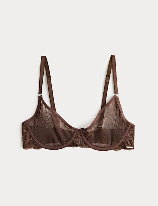 Savannah Lace Wired Demi Cup Bra (A-E)