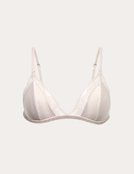 Savannah Satin & Lace Triangle Bralette