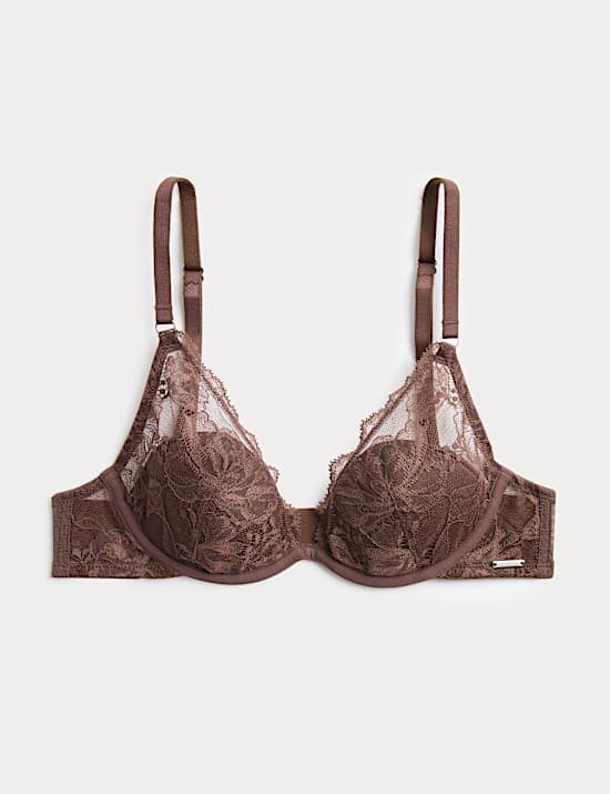 Savannah Lace Wired Plunge Bra (A-E)