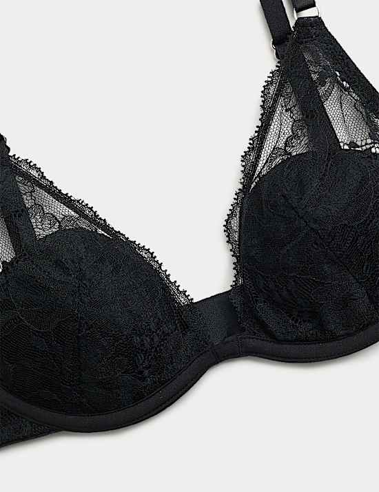 Savannah Lace Wired Plunge Bra (A-E)