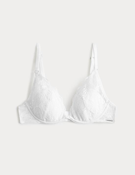 Savannah Lace Wired Plunge Bra A-E
