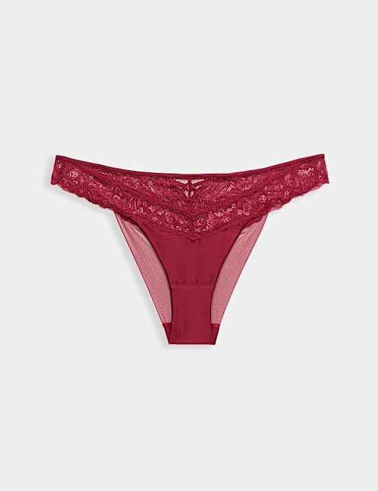 Tanga en soie & dentelle