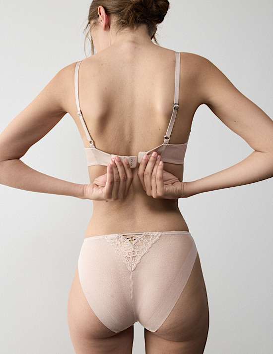 Silk & Lace Wired Full Cup Bra (A-E)