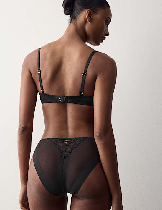 Silk & Lace High Leg Knickers