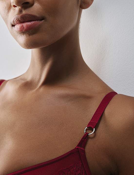 Silk & Lace Wired Minimiser Bra C-G