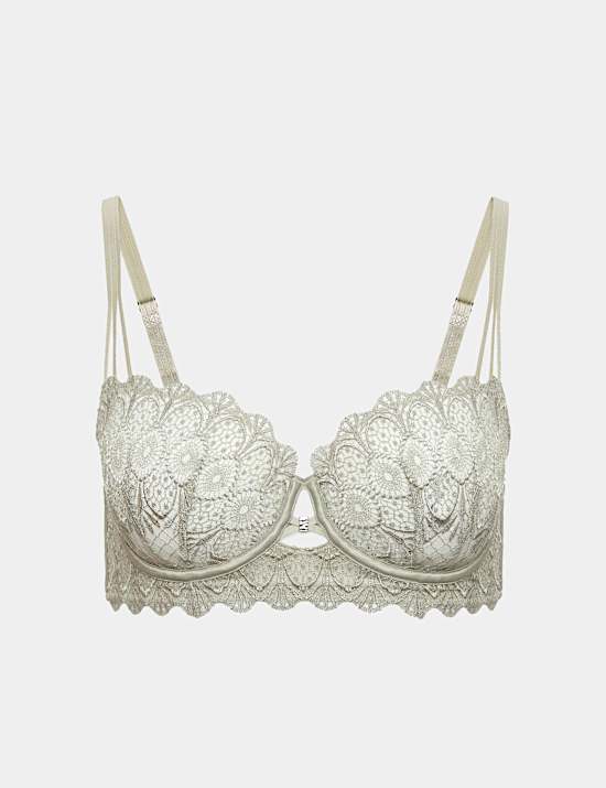Milan Embroidered Lace Wired Balcony Bra
