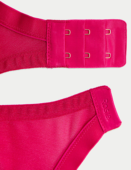 Sujetador de copa completa con aros de seda y encaje para copa F-H