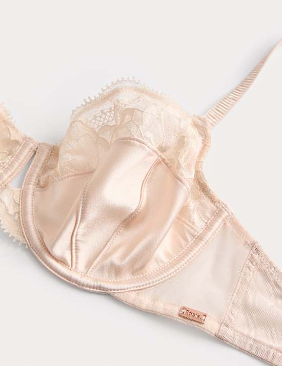 Silk & Lace Wired Balcony Bra