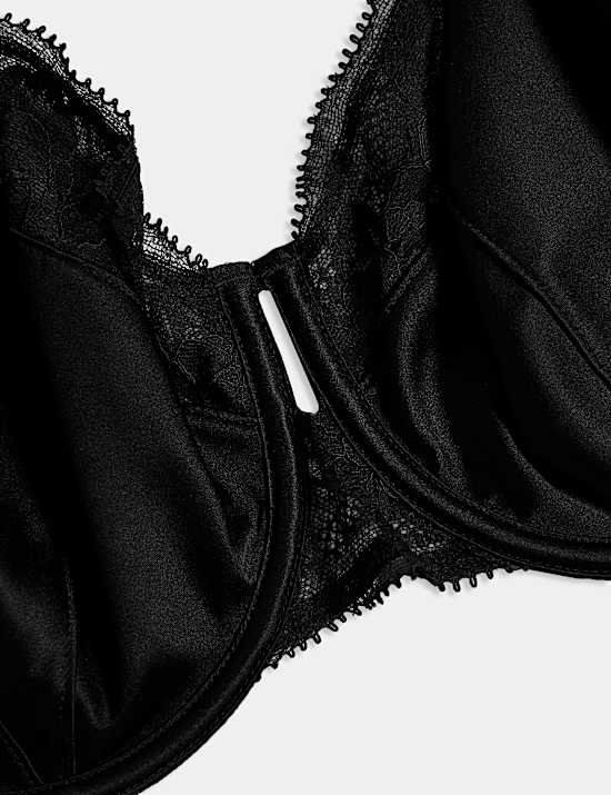 Silk & Lace Wired Balcony Bra (F-H)