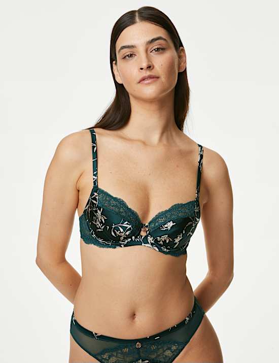 Σουτιέν μπαλκονέ A-E Cassia από μετάξι με μπανέλα και δαντέλα