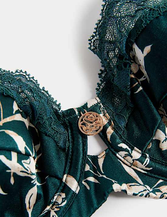 Σουτιέν μπαλκονέ A-E Cassia από μετάξι με μπανέλα και δαντέλα