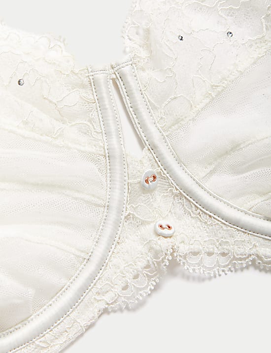 Aster Sparkle Lace Wired Balcony Bra F-H