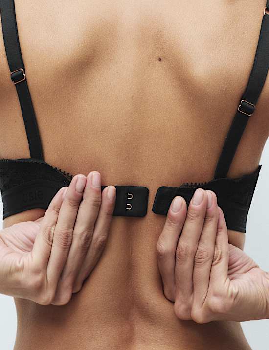 Rib & Lace Wired Full Cup Lounge Bra A-E