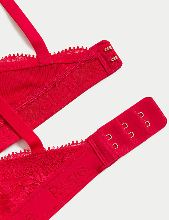 Lounge Rib & Lace Non Wired Plunge Bra (A-E)