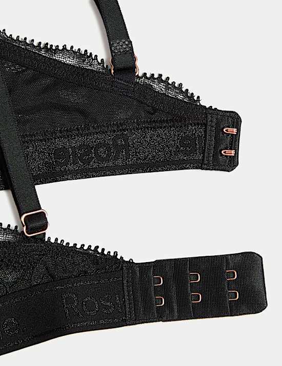 Lounge Rib & Lace Non Wired Plunge Bra (A-E)