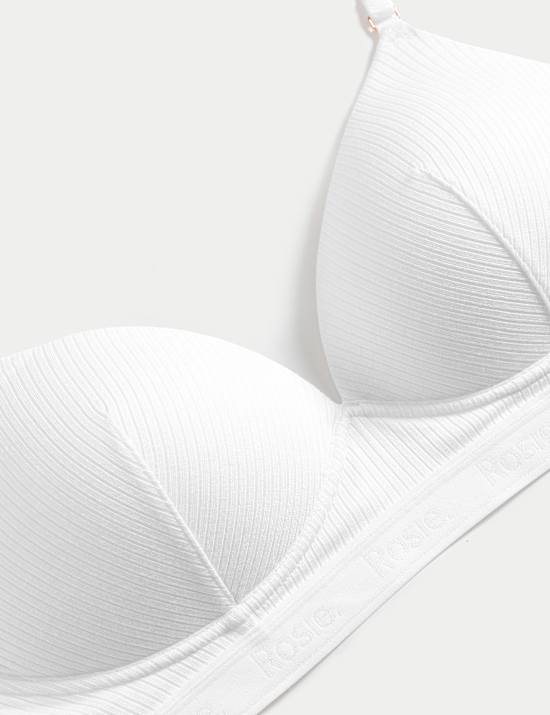 Bügelloser Lounge-Plunge-BH mit Seide und Spitze (A–E)