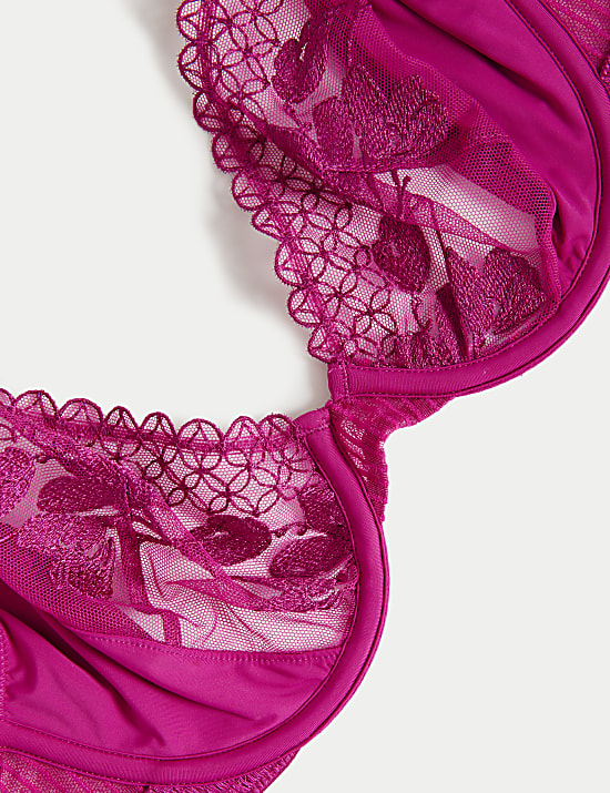 Jasmine Embroidery Wired Plunge Bra (A-E)