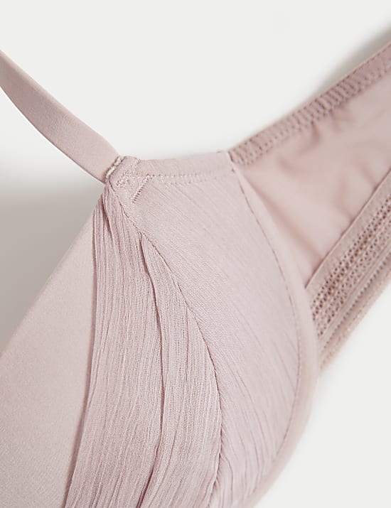 Push-up-Balconette-BH aus Lotus-Chiffon mit B&uuml;gel (A&ndash;E)