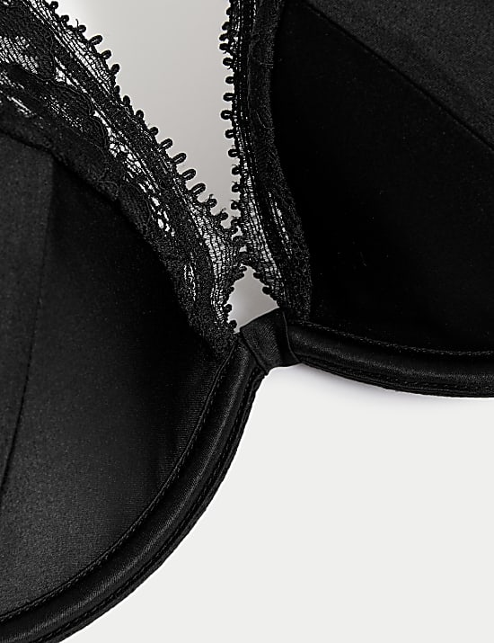 Beau Silk & Lace Wired Plunge Bra (A-E)