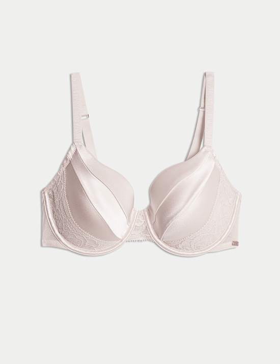 Silk & Lace Wired Full Cup Bra A-E