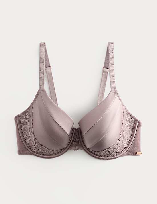 Silk & Lace Wired Full Cup Bra A-E