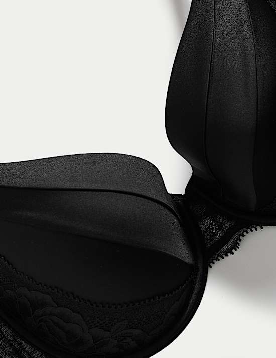 Bra Cup Penuh Berkawat Sutra & Renda A-E