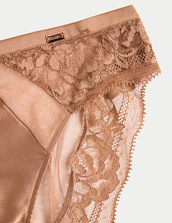 Silk & Lace High Leg Knickers