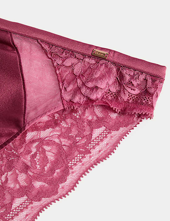 Silk & Lace High Leg Knickers