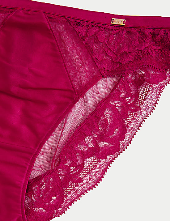 Silk & Lace High Leg Knickers