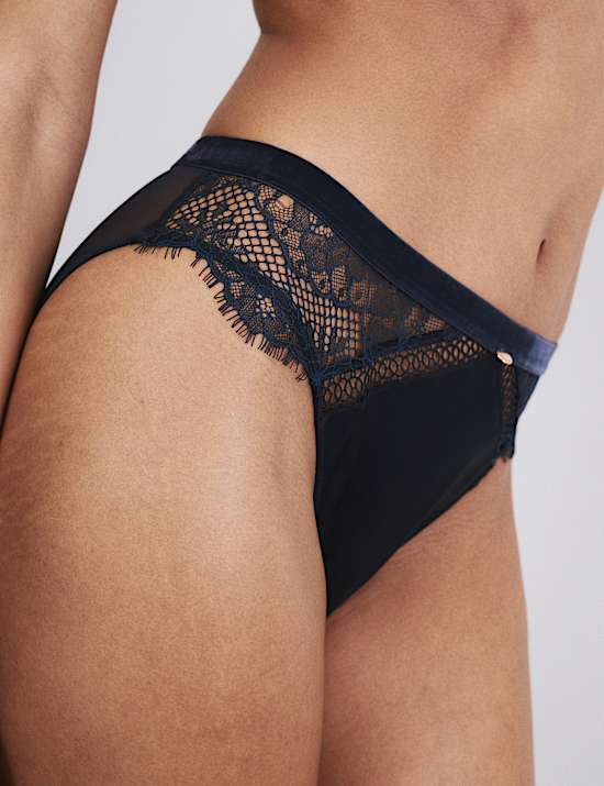 Silk & Lace High Leg Knickers