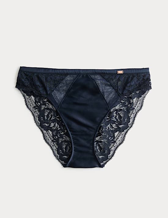 Silk & Lace High Leg Knickers