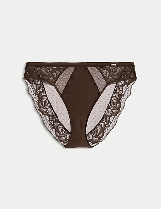 Silk & Lace High Leg Knickers