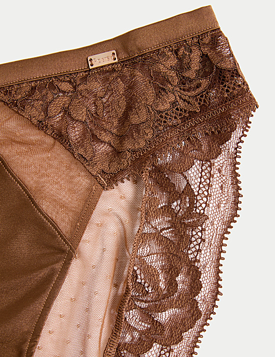 Silk & Lace High Leg Knickers