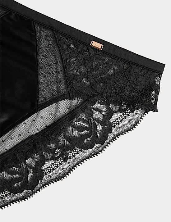 Celana Dalam Wanita Bentuk High Leg Sutra & Renda