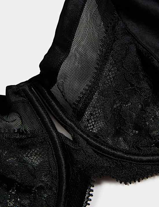 Silk & Lace Wired Minimiser Bra (C-G)