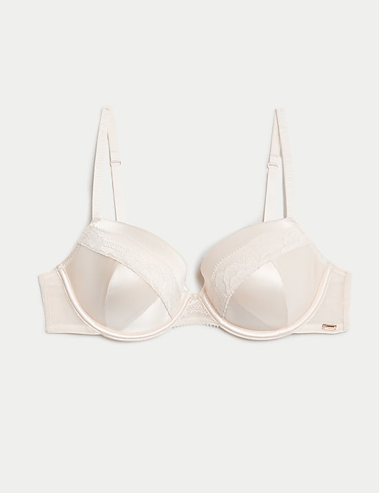 Balconette-B&uuml;gel-BH mit Seide und Spitze (A&ndash;E)