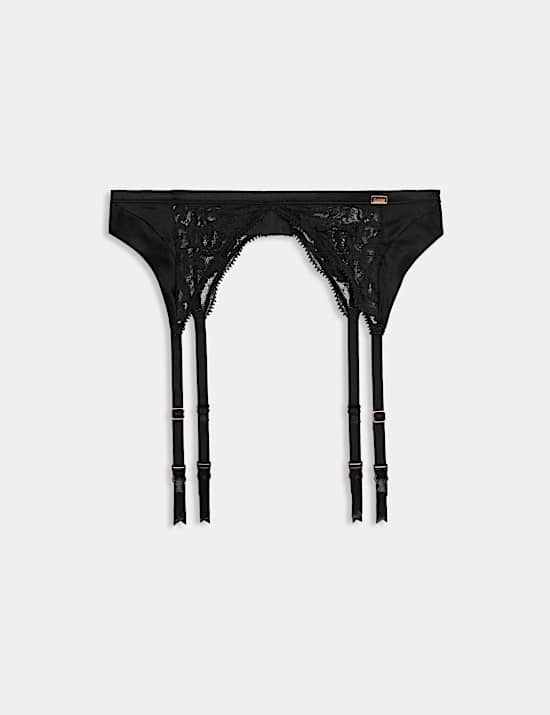 Ligueros de seda y encaje