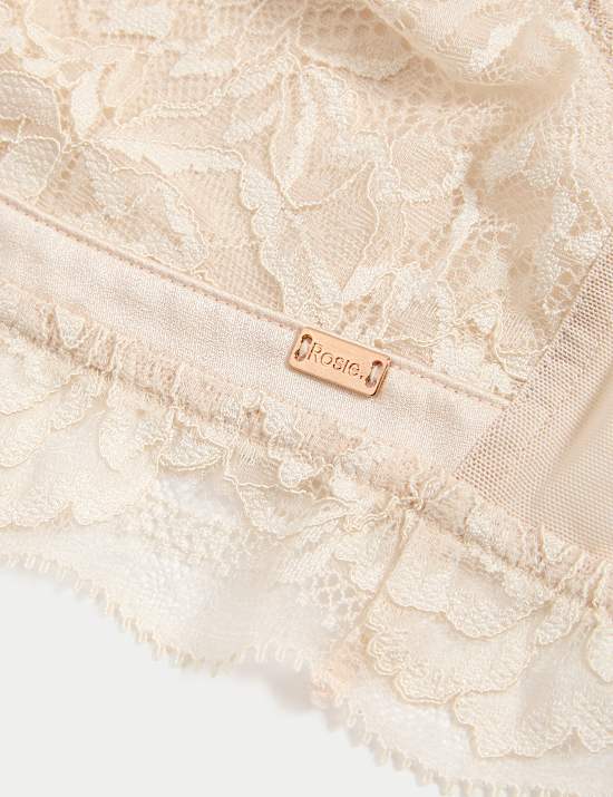 Soutien-gorge bustier sans armature en soie et dentelle bonnets A à E