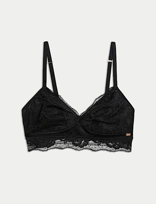 Silk & Lace Non Wired Bralette A-E