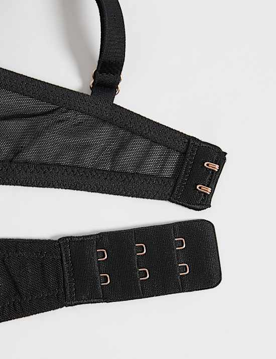 Silk & Lace Wired Demi Cup Bra (A-E)