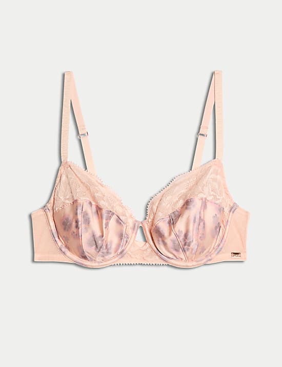 Cherry Blossom Silk Wired Balcony Bra (A-E)