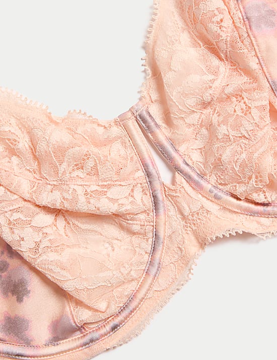 Cherry Blossom Silk Wired Minimiser Bra (C-G)