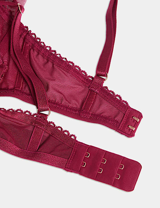 Σουτιέν μπαλκονέ με σχέδιο λουλούδι του πάθους και μπανέλα A-E