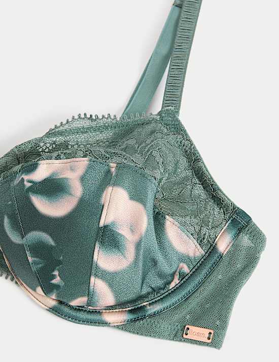 Kalina Silk & Lace Wired Balcony Bra A-E