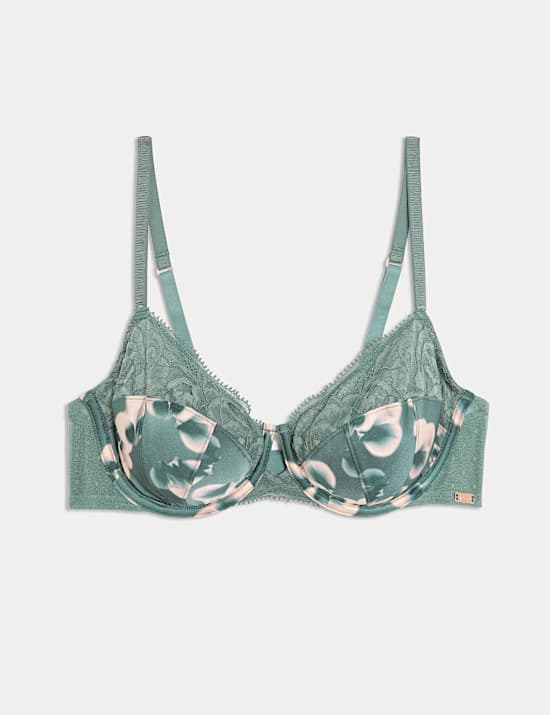Kalina Silk & Lace Wired Balcony Bra A-E