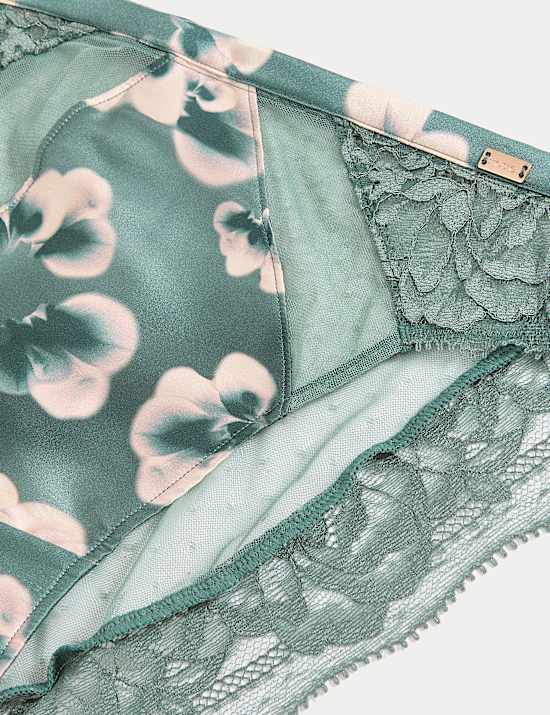 Σλιπ Kalina με ψηλό κόψιμο στους γοφούς από δαντέλα και μετάξι