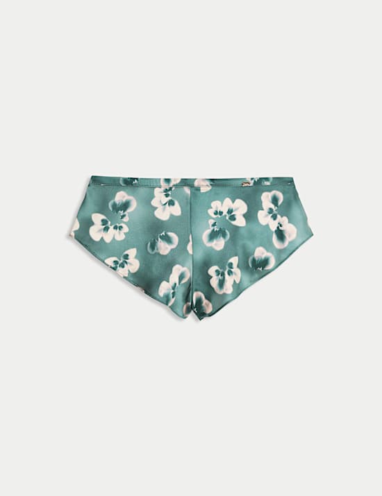 Culotte flottante en soie et dentelle Kalina